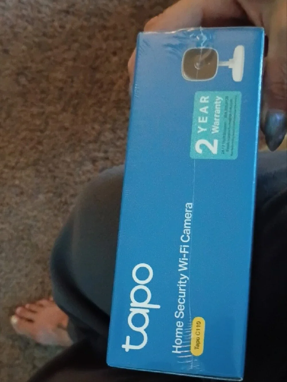 Tapo 2K Home Security Wi‑Fi Camera - Blue/White
